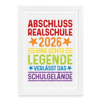 Diplôme du secondaire 2026 - Affiche encadrée (27 × 37 cm) - blanc - Devant