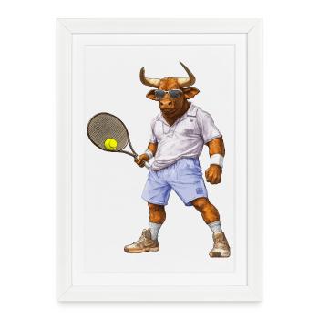 Bulls Tennis - Affiche encadrée (27 × 37 cm) - blanc - Devant
