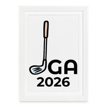 MARIAGE AU JEU DE GOLF JGA 2026 - Affiche encadrée (27 × 37 cm) - blanc - Devant