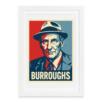 Burroughs Pop Art Portrait - Framed poster (27 × 37 cm) - white - Front