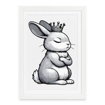 Lapin Lapin Lapin Longues Oreilles Thumper Ram - Affiche encadrée (27 × 37 cm) - blanc - Devant