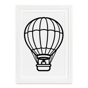 ballon - Affiche encadrée (27 × 37 cm) - blanc - Devant