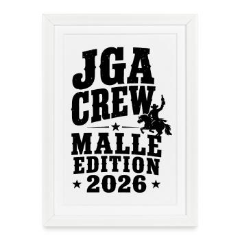 ÉQUIPE DE LA FÊTE DE GARÇON DE MALLE ÉDITION WESTERN 2026 - Affiche encadrée (27 × 37 cm) - blanc - Devant