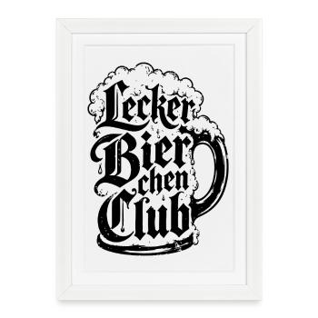 Version chope de bière du Delicious Beer Club - Affiche encadrée (27 × 37 cm) - blanc - Devant