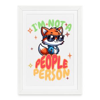 Personnes introverties - Affiche encadrée (27 × 37 cm) - blanc - Devant