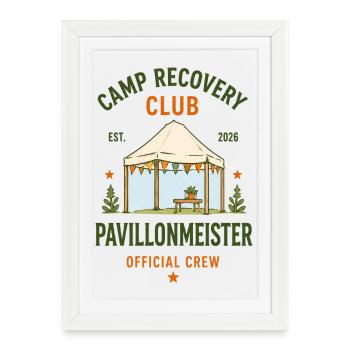 Maître du pavillon – Équipe du Club de Récupération du Camp - Affiche encadrée (27 × 37 cm) - blanc - Devant