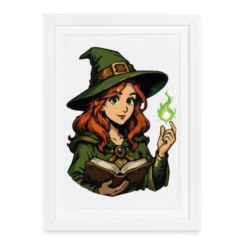 Magie de la Sorcière de la Forêt - Affiche encadrée (27 × 37 cm) - blanc - Devant