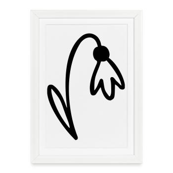 Flower - Framed poster (27 × 37 cm) - white - Front