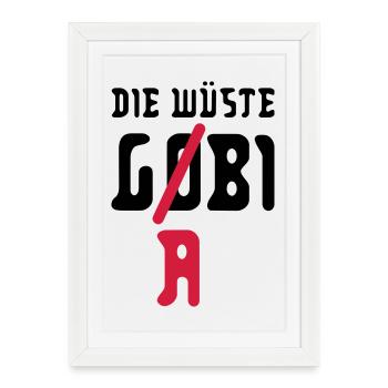le désert g (o) (a) bilatérale - Affiche encadrée (27 × 37 cm) - blanc - Devant