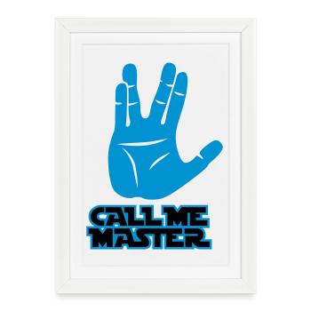 Call me Master | Jedi | Hand | Meister - Affiche encadrée (27 × 37 cm) - blanc - Devant