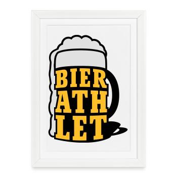 Bierathlet | Beer | Bier - Framed poster (27 × 37 cm) - white - Front