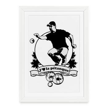 Blason I love flex bowls - Framed poster (27 × 37 cm) - white - Front