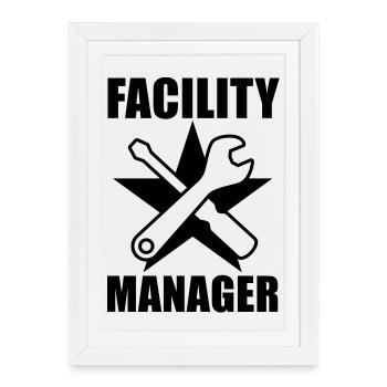 Facility Manager - Affiche encadrée (27 × 37 cm) - blanc - Devant