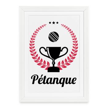 Petanque / Boules / Sport / Game / Pastis - Framed poster (27 × 37 cm) - white - Front