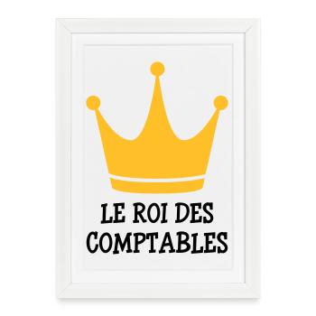 comptable / comptabilité / argent / Finance / Euro - Affiche encadrée (27 × 37 cm) - blanc - Devant