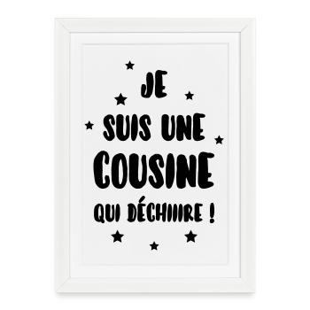 Oncle / Tante / Cousin / Cousine - Affiche encadrée (27 × 37 cm) - blanc - Devant