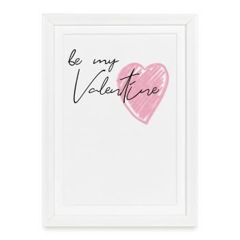Sois ma Saint-Valentin - Affiche encadrée (27 × 37 cm) - blanc - Devant