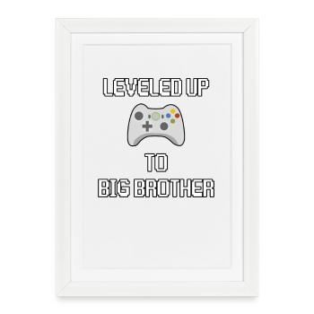 Nivelé jusqu’à Big Brother Gaming - Affiche encadrée (27 × 37 cm) - blanc - Devant