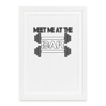 Retrouvez-moi au bar - Affiche encadrée (27 × 37 cm) - blanc - Devant