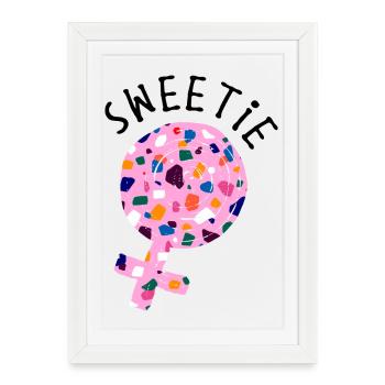 Sweet Statement Dessert Sweets Delicious - Framed poster (27 × 37 cm) - white - Front