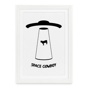 Space Cowboy - Framed poster (27 × 37 cm) - white - Front
