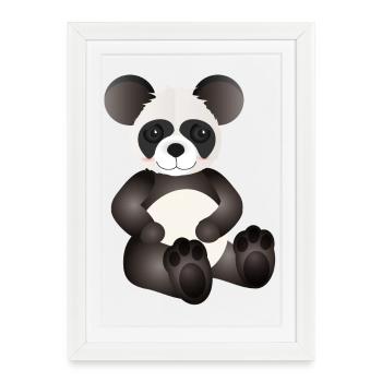 Petit panda sucré comme animal de compagnie - Affiche encadrée (27 × 37 cm) - blanc - Devant