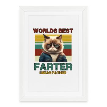 Le meilleur farter du monde - Affiche encadrée (27 × 37 cm) - blanc - Devant
