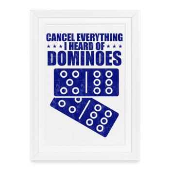Conception de domino - Affiche encadrée (27 × 37 cm) - blanc - Devant