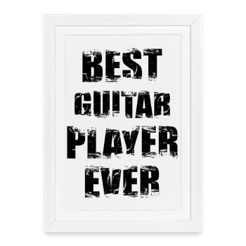 Meilleur guitariste - Affiche encadrée (27 × 37 cm) - blanc - Devant