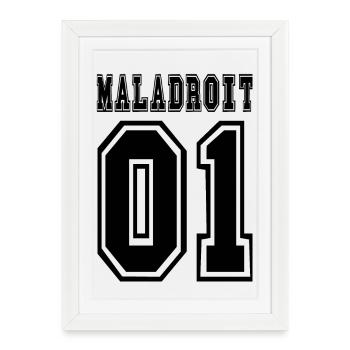 Maladroit numéro 1 - Affiche encadrée (27 × 37 cm) - blanc - Devant