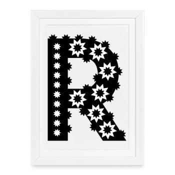 Letter R - Framed poster (27 × 37 cm) - white - Front
