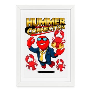 Connexion au homard - Affiche encadrée (27 × 37 cm) - blanc - Devant