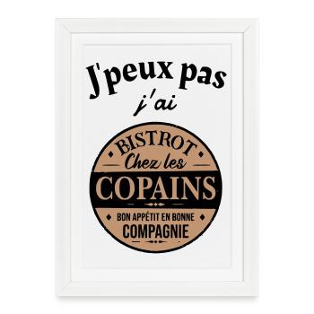 I can't I bistrot - Framed poster (27 × 37 cm) - white - Front