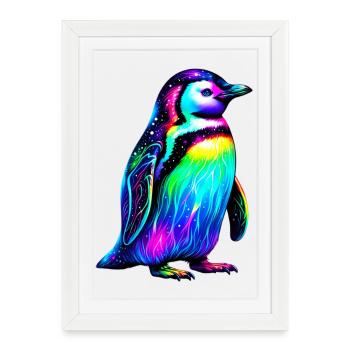 Penguin - Framed poster (27 × 37 cm) - white - Front