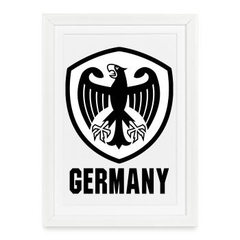 Federal Eagle Coat of Arms Germany - Framed poster (27 × 37 cm) - white - Front