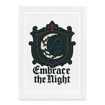 Embrace the Night – Thorn Moon - Framed poster (27 × 37 cm) - white - Front