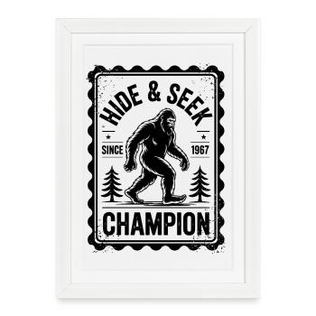 Hide and Seek Champion Bigfoot - Framed poster (27 × 37 cm) - white - Front
