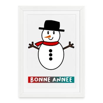 HAPPY NEW YEAR. NEW YEAR'S EVE. NEW YEAR - Framed poster (27 × 37 cm) - white - Front