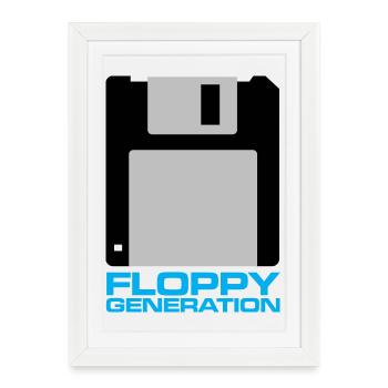 Floppy Generation 3.5 - Framed poster (27 × 37 cm) - white - Front