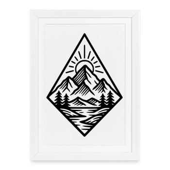 Nature - Framed poster (27 × 37 cm) - white - Front