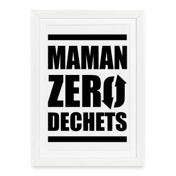Zero waste mom - Framed poster (27 × 37 cm) - white - Front