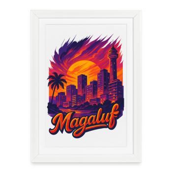 Magaluf Mallorca Malle Holiday Sun Gift - Framed poster (27 × 37 cm) - white - Front
