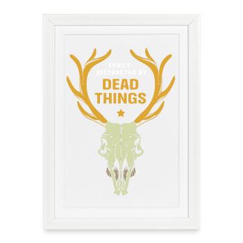 taxidermie - Affiche encadrée (27 × 37 cm) - blanc - Devant