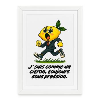 Lemon Under Pressure Common in Costume - Framed poster (27 × 37 cm) - white - Front