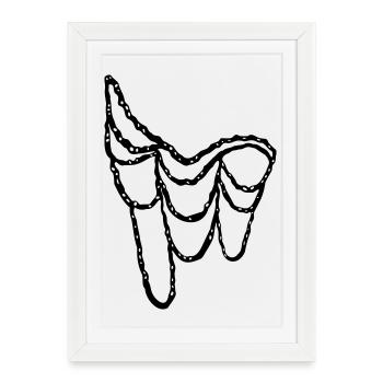 Elegant_Jewelry_Line_Art - Affiche encadrée (27 × 37 cm) - blanc - Devant