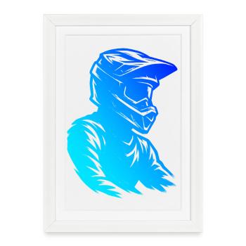 Clear Motocross Message - Framed poster (27 × 37 cm) - white - Front