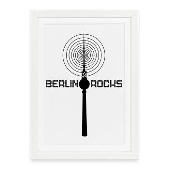 Berlin Rocks - Framed poster (27 × 37 cm) - white - Front