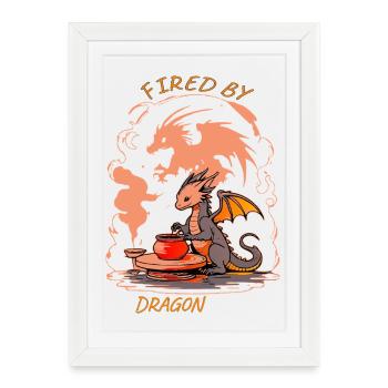 Dragon Forge - Cuite par l’art de la poterie magique - Affiche encadrée (27 × 37 cm) - blanc - Devant