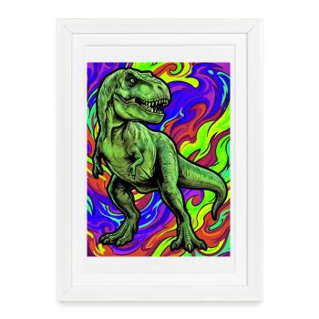 dinosaur - Framed poster (27 × 37 cm) - white - Front