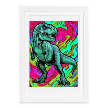 dinosaur - Framed poster (27 × 37 cm) - white - Front